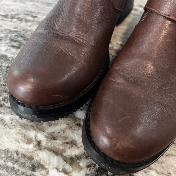 Harley-Davidson Brown Combat Moto Boots with Buckle Straps - Picture 8 of 12